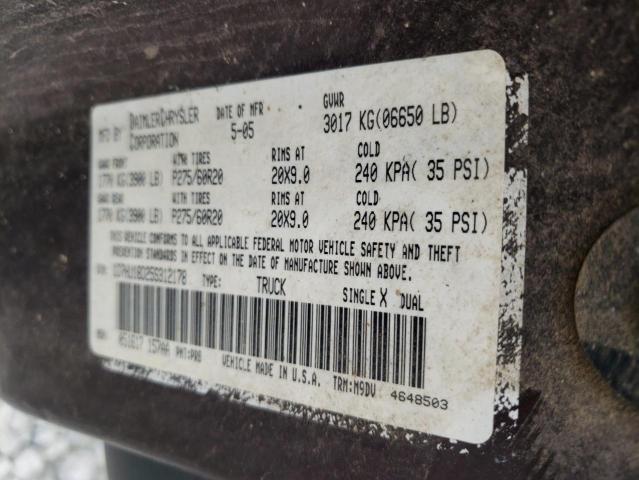 Photo 10 from auction – 2005 DODGE RAM 1500 S with VIN 1D7HU18D25S312178
