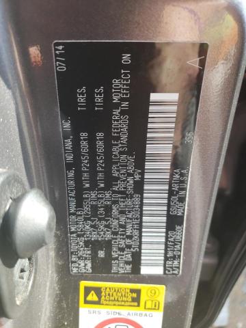 Photo 10 from auction – 2014 TOYOTA HIGHLANDER with VIN 5TDZKRFH1ES034889