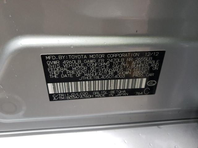 Photo 10 from auction – 2013 LEXUS GS 350 with VIN JTHCE1BL4D5014003