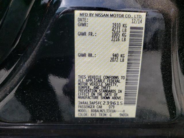 Photo 10 from auction – 2015 NISSAN ALTIMA 2.5 with VIN 1N4AL3AP5FC239615