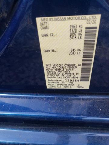 Photo 10 from auction – 2020 NISSAN ALTIMA S with VIN 1N4BL4BVXLC229584