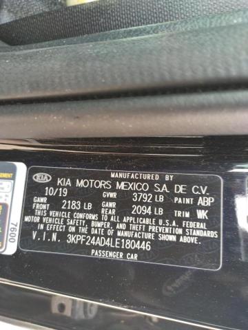 Photo 10 from auction – 2020 KIA FORTE FE with VIN 3KPF24AD4LE180446