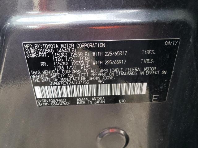 Photo 10 from auction – 2017 TOYOTA RAV4 LE with VIN JTMBFREV2HJ707753