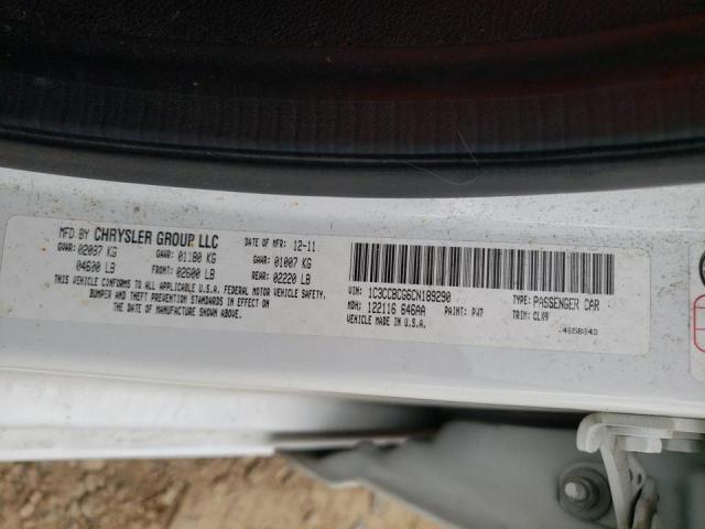 Photo 10 from auction – 2012 CHRYSLER 200 LIMITE with VIN 1C3CCBCG6CN189290