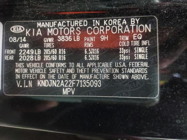 Photo 10 from auction – 2015 KIA SOUL with VIN KNDJN2A22F7135093