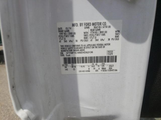 Photo 10 from auction – 2014 FORD F150 with VIN 1FTMF1CM9EKE62136