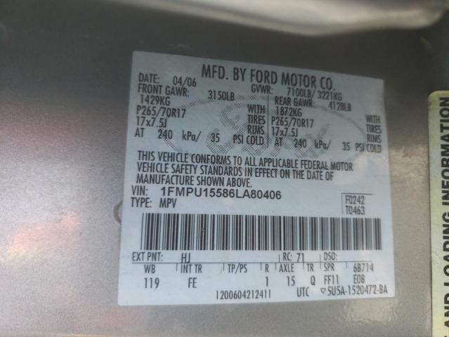 Photo 10 from auction – 2006 FORD EXPEDITION with VIN 1FMPU15586LA80406