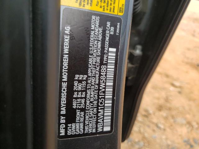 Photo 10 from auction – 2015 BMW X1 SDRIVE2 with VIN WBAVM1C51FVW58488