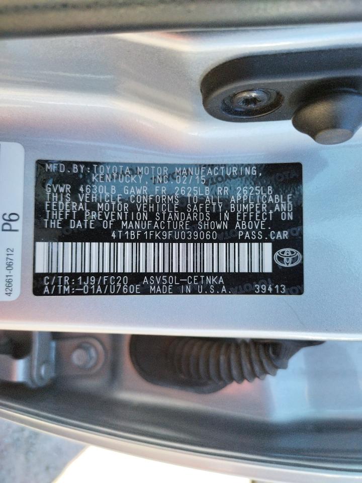 Photo 10 from auction – 2015 TOYOTA CAMRY LE with VIN 4T1BF1FK9FU039060