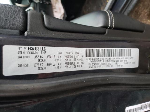Photo 10 from auction – 2015 JEEP GRAND CHER with VIN 1C4RJFBG3FC898988