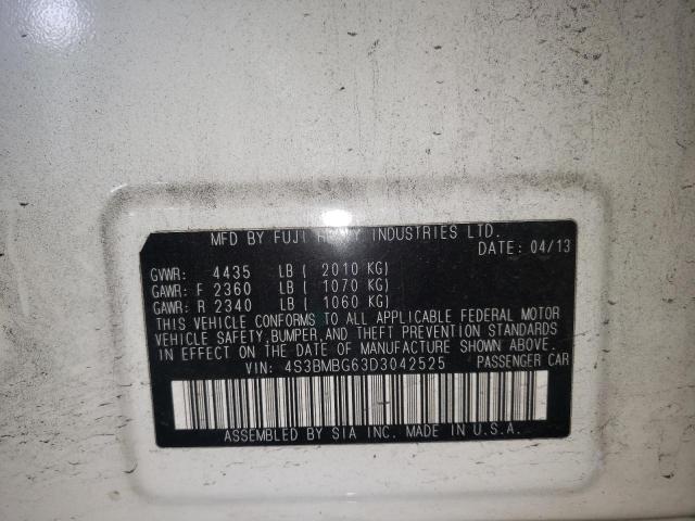 Photo 10 from auction – 2013 SUBARU LEGACY 2.5 with VIN 4S3BMBG63D3042525
