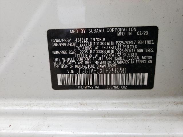 Photo 10 from auction – 2020 SUBARU CROSSTREK with VIN JF2GTAECXLH256281
