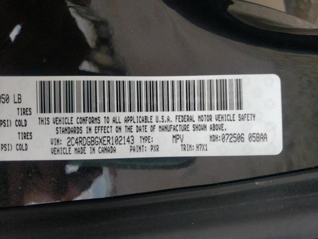 Photo 10 from auction – 2014 DODGE GRAND CARA with VIN 2C4RDGBGXER102143
