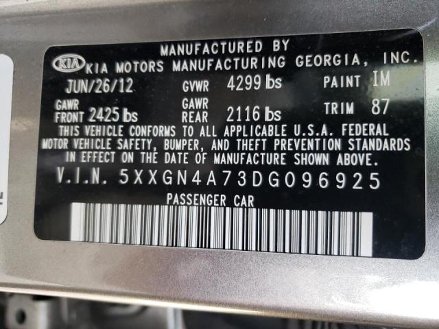 Photo 10 from auction – 2013 KIA OPTIMA EX with VIN 5XXGN4A73DG096925