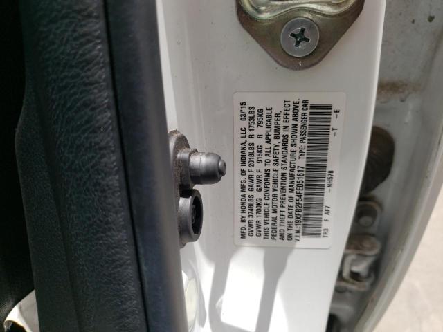 Photo 10 from auction – 2015 HONDA CIVIC LX with VIN 19XFB2F54FE051617