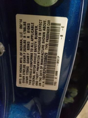 Photo 10 from auction – 2014 HONDA CIVIC EX with VIN 19XFB2F81EE058629