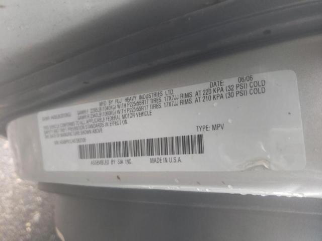 Photo 10 from auction – 2006 SUBARU LEGACY OUT with VIN 4S4BP61C467363106