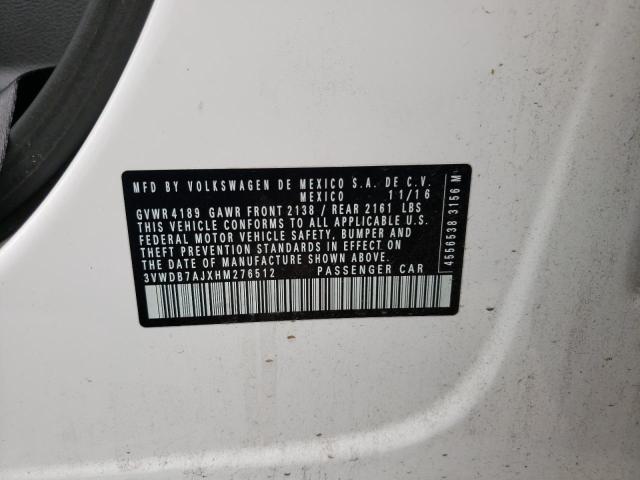 Photo 10 from auction – 2017 VOLKSWAGEN JETTA SE with VIN 3VWDB7AJXHM276512