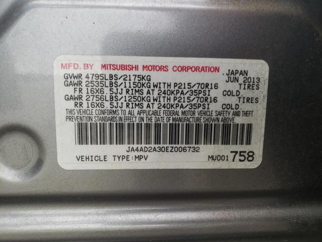 Photo 10 from auction – 2014 MITSUBISHI OUTLANDER with VIN JA4AD2A30EZ006732