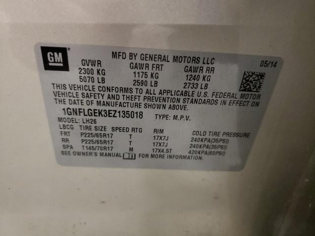 Photo 10 from auction – 2014 CHEVROLET EQUINOX LT with VIN 1GNFLGEK3EZ135018