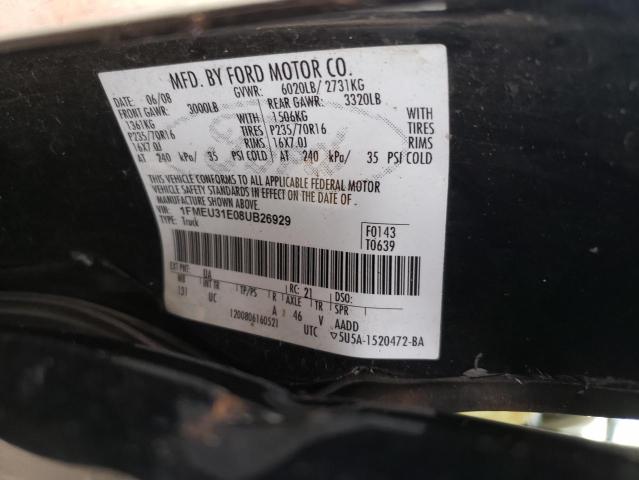 Photo 10 from auction – 2008 FORD EXPLORER S with VIN 1FMEU31E08UB26929