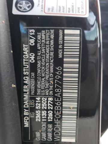 Photo 10 from auction – 2014 MERCEDES-BENZ E 250 BLUE with VIN WDDHF0EB6EA877966