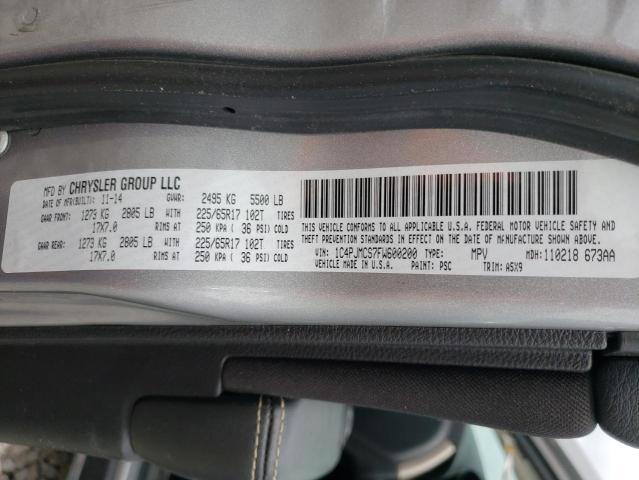 Photo 10 from auction – 2015 JEEP CHEROKEE L with VIN 1C4PJMCS7FW600200