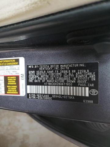 Photo 10 from auction – 2011 TOYOTA CAMRY SE with VIN 4T1BK3EK2BU611850