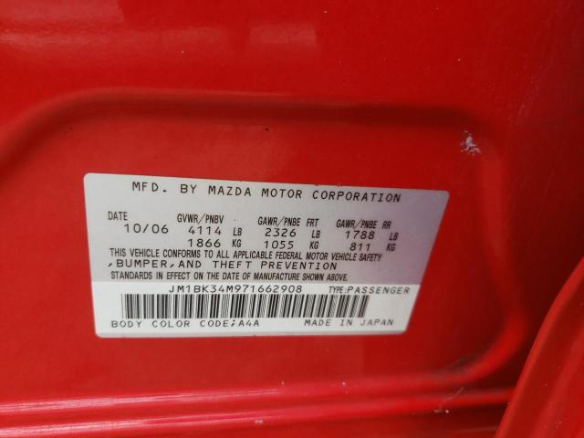Photo 10 from auction – 2007 MAZDA SPEED 3 with VIN JM1BK34M971662908