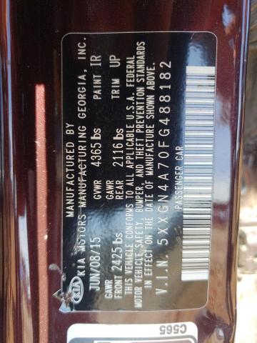 Photo 10 from auction – 2015 KIA OPTIMA EX with VIN 5XXGN4A70FG488182