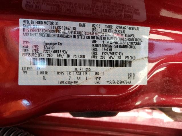 Photo 10 from auction – 2015 FORD C-MAX PREM with VIN 1FADP5CU3FL107288
