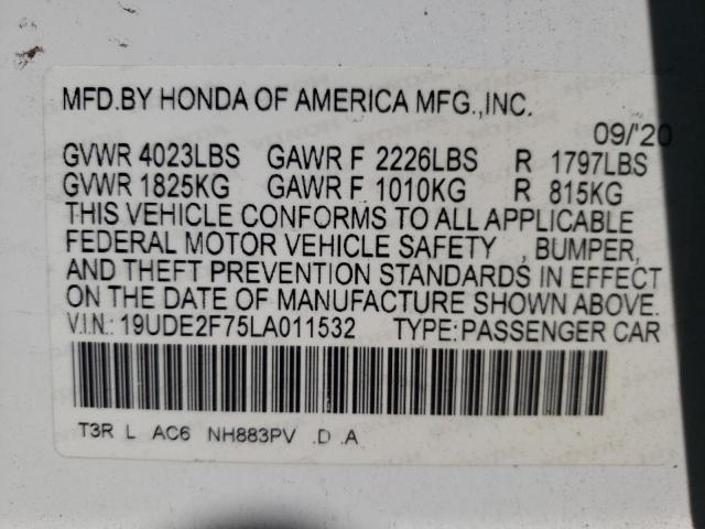 Photo 10 from auction – 2020 ACURA ILX PREMIU with VIN 19UDE2F75LA011532