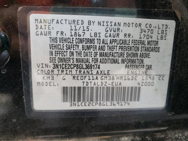 NISSAN VERSA NOTE 2016 with VIN 3N1CE2CP8GL369174 - Photo from auction