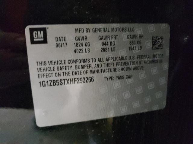 Photo 10 from auction – 2017 CHEVROLET MALIBU LS with VIN 1G1ZB5STXHF293266