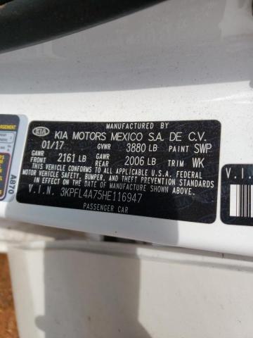 Photo 10 from auction – 2017 KIA FORTE LX with VIN 3KPFL4A75HE116947