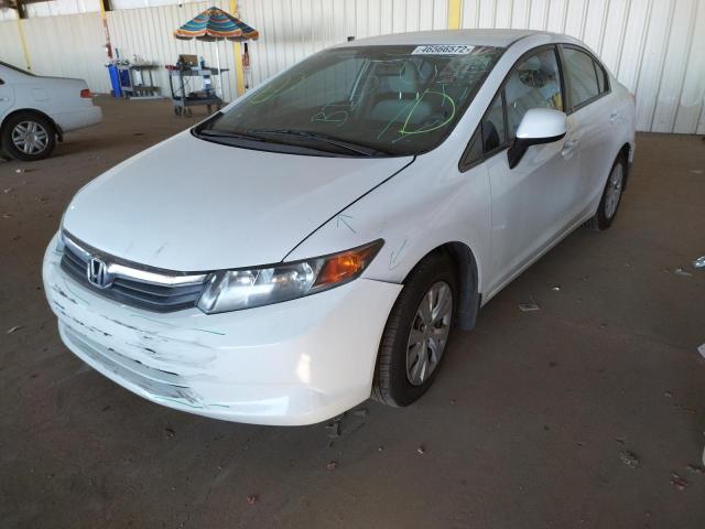 Photo 2 from auction – 2012 HONDA CIVIC LX with VIN 19XFB2F51CE347996