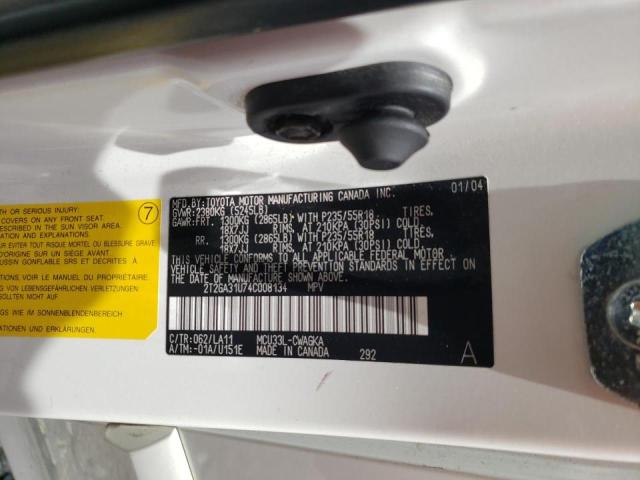 Photo 10 from auction – 2004 LEXUS RX 330 with VIN 2T2GA31U74C008134