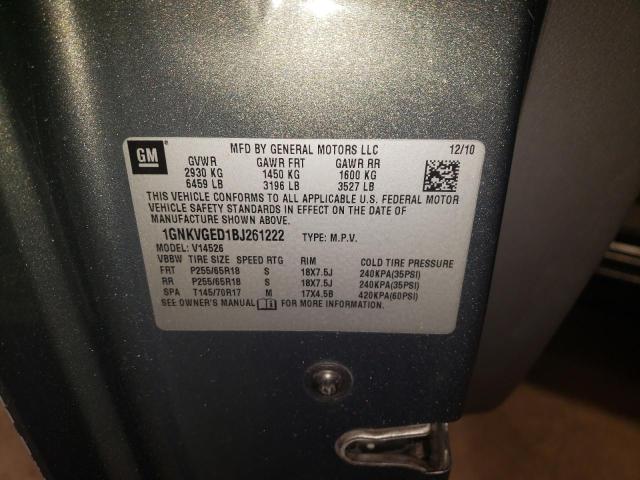 Photo 10 from auction – 2011 CHEVROLET TRAVERSE L with VIN 1GNKVGED1BJ261222