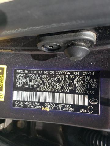 Photo 10 from auction – 2015 LEXUS ES 350 with VIN JTHBK1GG2F2157181