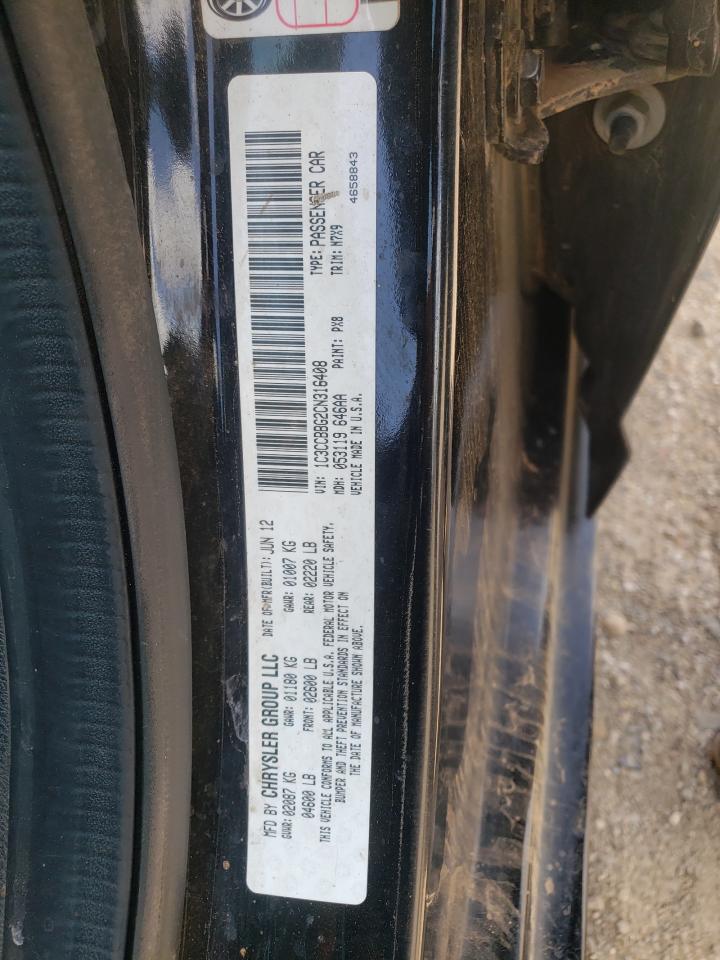 Photo 10 from auction – 2012 CHRYSLER 200 TOURIN with VIN 1C3CCBBG2CN316408