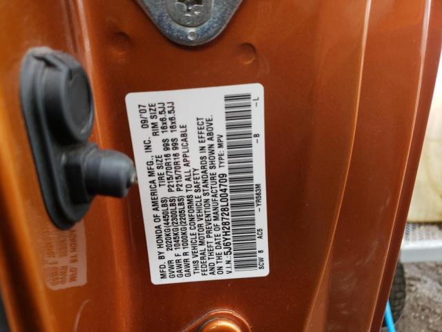 Photo 10 from auction – 2008 HONDA ELEMENT EX with VIN 5J6YH28728L004709