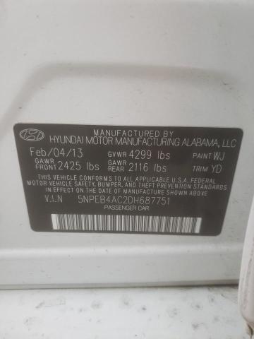 Photo 10 from auction – 2013 HYUNDAI SONATA GLS with VIN 5NPEB4AC2DH687751