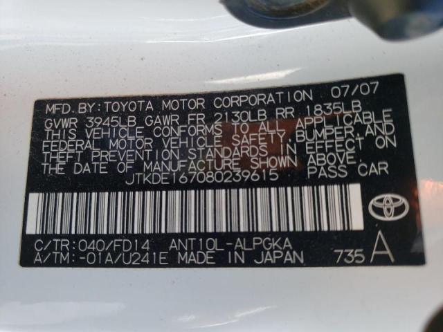 Photo 10 from auction – 2008 TOYOTA SION TC with VIN JTKDE167080239615