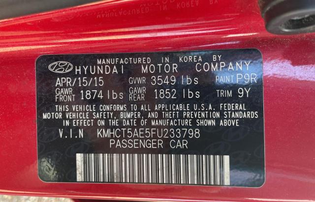 Photo 10 from auction – 2015 HYUNDAI ACCENT GS with VIN KMHCT5AE5FU233798