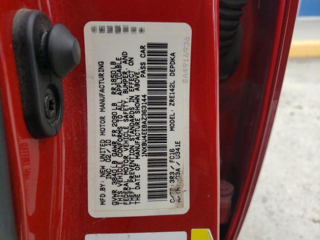 Photo 10 from auction – 2010 TOYOTA COROLLA with VIN 1NXBU4EE8AZ363144