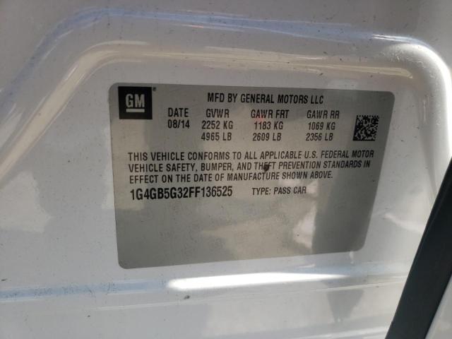 Photo 10 from auction – 2015 BUICK LACROSSE with VIN 1G4GB5G32FF136525