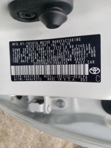 Photo 10 from auction – 2020 TOYOTA COROLLA LE with VIN 5YFEPRAE7LP080245