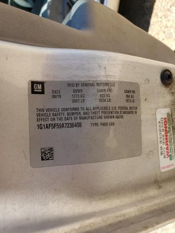 Photo 10 from auction – 2010 CHEVROLET COBALT 2LT with VIN 1G1AF5F59A7236408