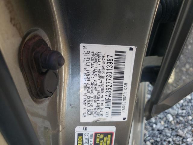 Photo 10 from auction – 2007 HONDA CIVIC HYBR with VIN JHMFA36277S013987