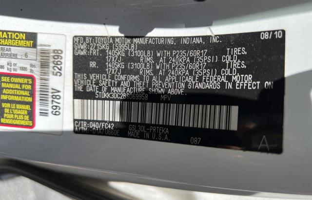 Photo 10 from auction – 2011 TOYOTA SIENNA LE with VIN 5TDKK3DC2BS069958